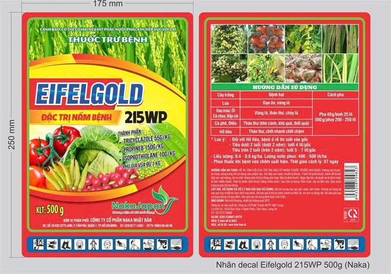 (Gói lớn 500gam) Thuốc trừ nấm bệnh Eifelgold 215WP 500gam