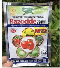 Thuốc trừ bệnh Razocide 720WP Sương mai, vàng lá, thán thư, rỉ sắt, rong rêu, sẹo trái, xì mủ - 100g