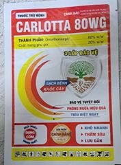 (Gói 100gam) carlotta 80wg 100g - dimethomorph 80%: rửa bông, rửa trái xoài, sầu riêng, trừ thán thư, mốc sương, héo xanh, sương mai dưa hấu