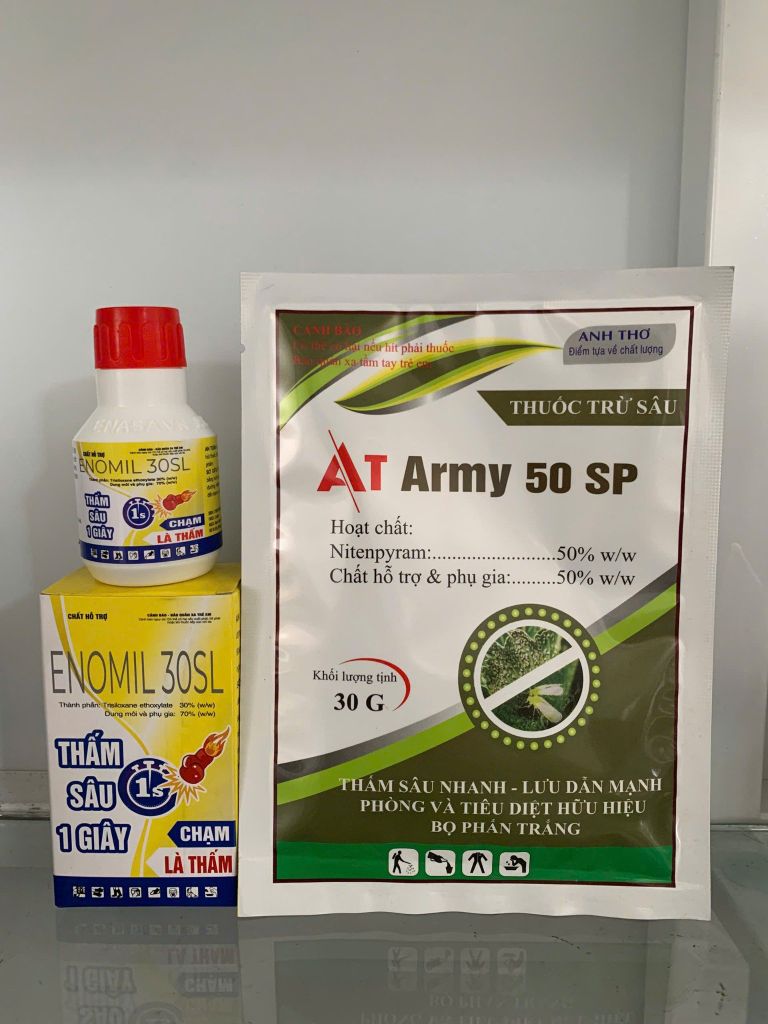 Thuốc phòng trừ rệp sáp hiệu quả và an toàn trên đu đủ - AT ARMY 50SP trừ rệp sáp, rầy mềm, bọ trĩ gây hại đu đủ, không nóng, phun được cả cây con