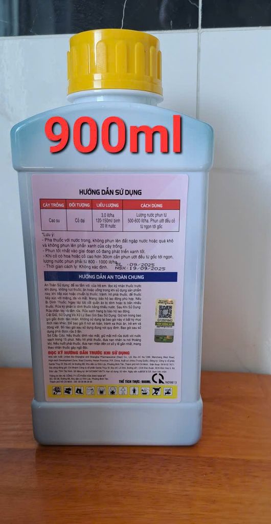 (900ml) Thuốc trừ cỏ cháy nhanh GENMOXONE 200SL: DIQUAT DIBROMIDE 20% w/W - SIÊU CHÁY NHANH 2H