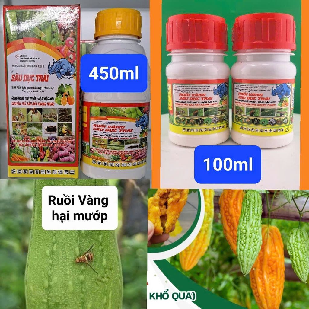 Thuốc trị ruồi vàng, ruồi đục quả, sâu đục trái cây vú sữa, ruồi vàng xoài, ruồi vàng mận, táo, ruồi vàng hại mướp, ớt, khổ qua, bầu bí, dưa leo