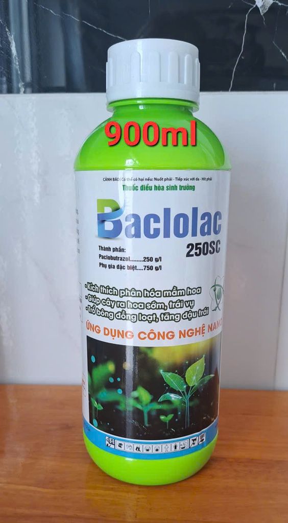 (500ml và 900ml) BACLOLAC 250SC : thuốc điều hòa snh trưởng Paclobutrazol……….250g/l, phân hóa mầm hoa, thúc ra hoa nhanh và mạnh, cứng cây và dài bông