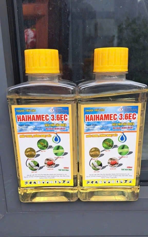 (3.6 nước trong) Thuốc Trừ Sâu HAIHAMEC 3.6EC 450ml: trừ sâu cuốn lá, sâu bẹ, nhện đỏ, nhện gié, không nghẹt béc phun