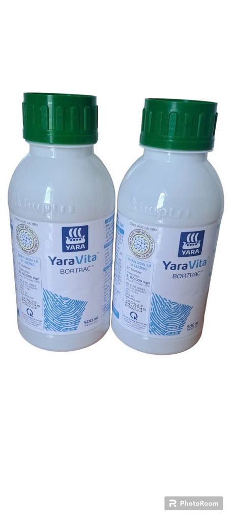 (Chai 500ml) Phân Bón Lá Vi Lượng BORTRAC YARA: hàm lượng Bo chuẩn mạnh, hấp thu cực nhanh, đậu trái nhiều, định hình trái tròn đẹp.