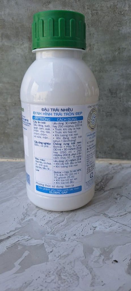 (Chai 500ml) Phân Bón Lá Vi Lượng BORTRAC YARA: hàm lượng Bo chuẩn mạnh, hấp thu cực nhanh, đậu trái nhiều, định hình trái tròn đẹp.