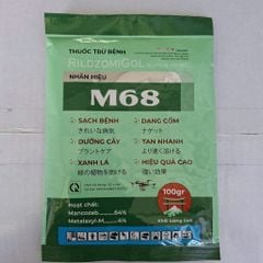 (Gói 100g) Thuốc Trừ Bệnh M68 RILDZOMIGOL SUPER 68WG: sạch bệnh, dưỡng cây, xanh lá, dạng cốm, tan nhanh, hiệu quả cao