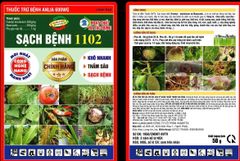 Bộ Giải Pháp 1 gói SẠCH BỆNH 1102 + 1 gói AGRONIL: đặc trị sương mai, cháy lá, đốm lá trên cây dưa hấu