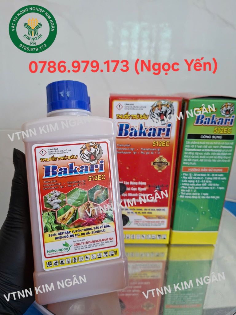 (Chai 450ml) Bakari 512EC, phòng trừ rệp sáp, sâu vẽ bùa, nhện đỏ, sùng hà, bọ hà, bọ trĩ, sạch ruồi