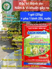 Sạch Khuẩn 21WP, Rorai 21Wp 25gam, 100gam, 250gam: trừ nấm khuẩn gây thối nhũn, thán thư, loét, sẹo, héo xanh, vàng lá