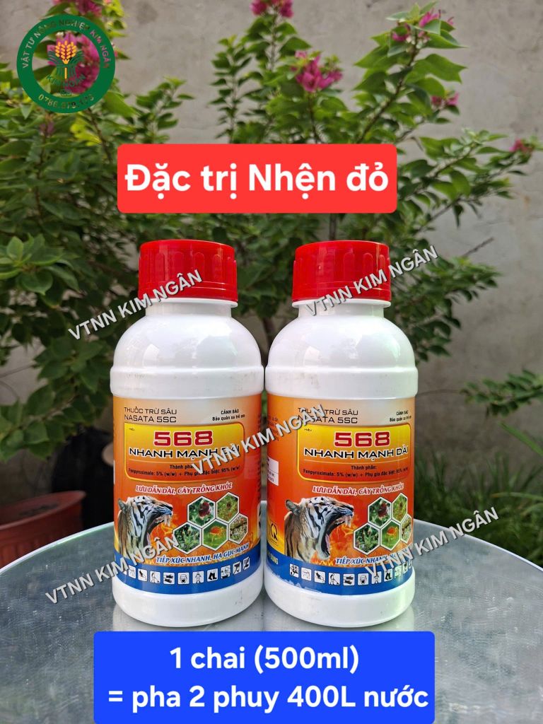 (Chai 500ml) Thuốc Trừ nhện NASATA 5SC hiệu 568 NHANH MẠNH DÀI: đặc trị nhện đỏ, lưu dẫn dài, cây trồng khỏe