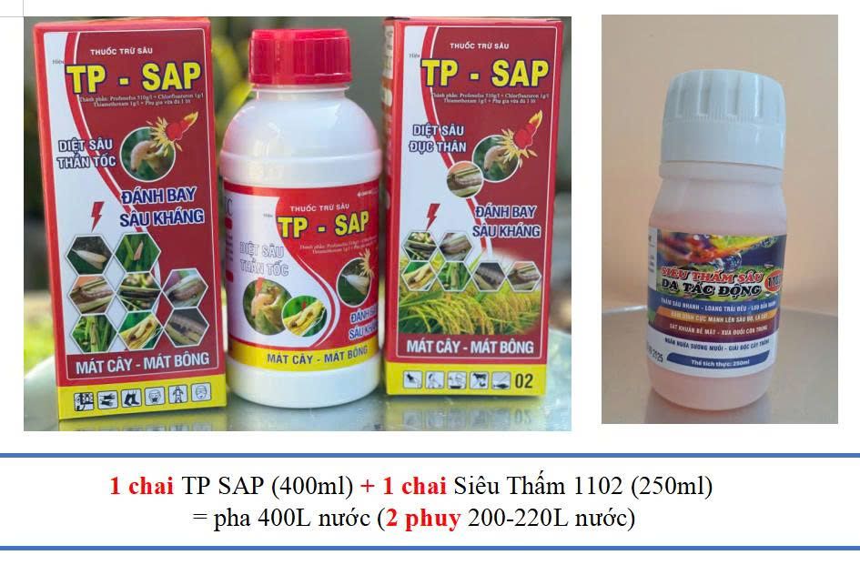 TP SAP, Bakari 512EC 400ml: trừ rệp sáp, rầy nhảy, sâu ăn bông sầu riêng, mọt đục cành, sùng hà khoai lang, sâu đục thân, sâu cuốn lá lúa, bọ trĩ, bọ xít, rầy phấn trắng, sâu phao đục bẹ, sâu keo, sâu đàn