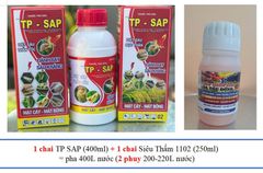 TP SAP, Bakari 512EC 400ml: trừ rệp sáp, rầy nhảy, sâu ăn bông sầu riêng, mọt đục cành, sùng hà khoai lang, sâu đục thân, sâu cuốn lá lúa, bọ trĩ, bọ xít, rầy phấn trắng, sâu phao đục bẹ, sâu keo, sâu đàn