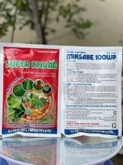 Thuốc trừ bệnh MIKSABE 100WP, hiệu SUPER KHUẨN 100gam: trừ thối quả, héo xanh, loét, sẹo, héo rũ cây con, đốm lá, thối gốc, thối nhũn