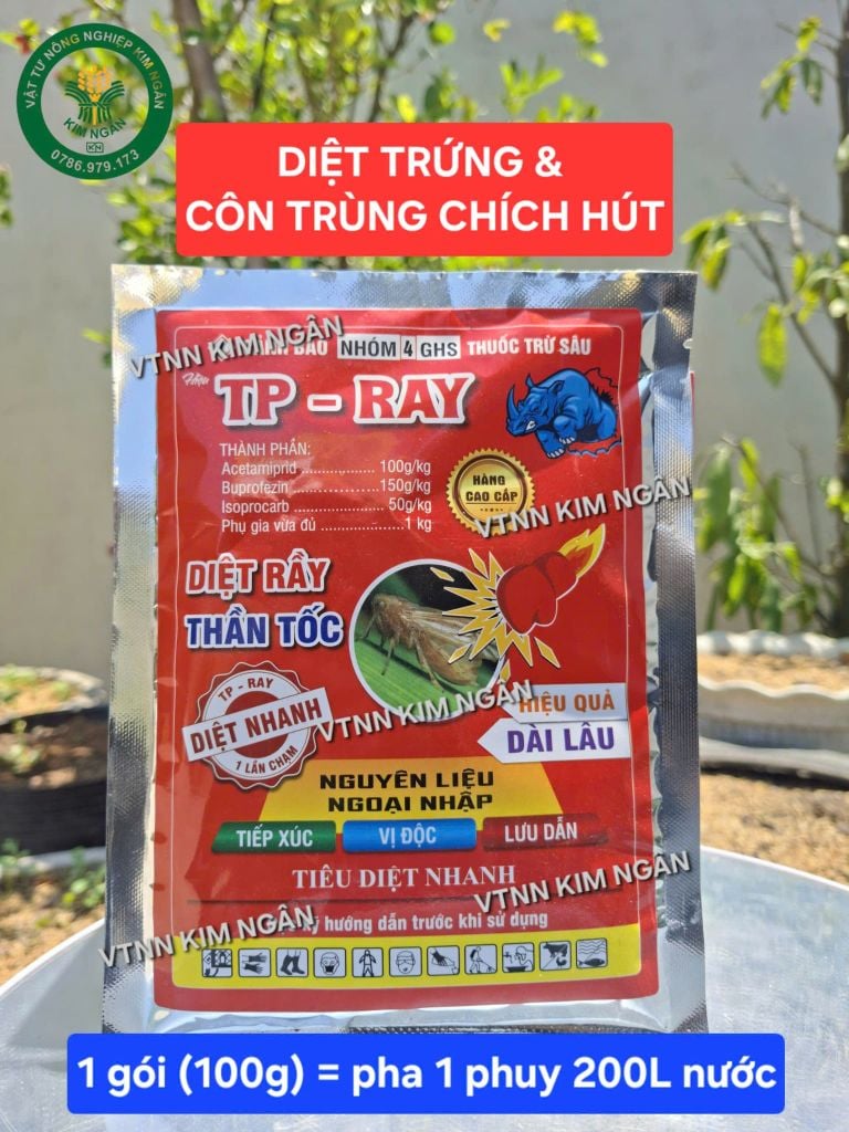 (Gói 100g) Thuốc trừ sâu hiệu TP-RAY - CHESONE 300WP: đặc trị bọ xít muỗi hại điều, bọ trĩ, phấn trắng, rầy, rệp sáp, và rệp muội, rầy xanh