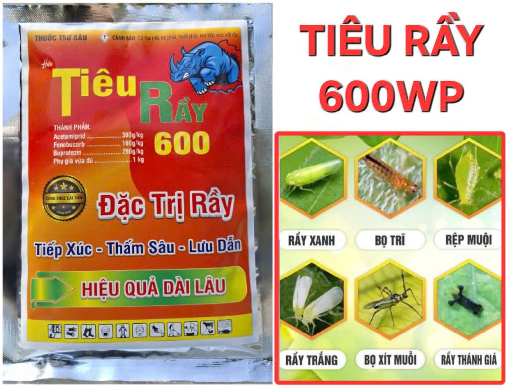 Tiêu Rầy 80gam, Chavez 600wp: trừ Rầy xanh, rầy nhảy, rầy phấn, rầy nâu, Rệp sáp, bọ trĩ, Bọ Xít - Diệt Trứng Và Côn Trùng Chích Hút