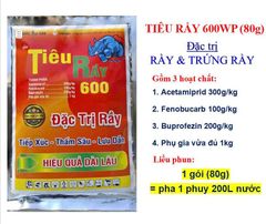 Tiêu Rầy 80gam, Chavez 600wp: trừ Rầy xanh, rầy nhảy, rầy phấn, rầy nâu, Rệp sáp, bọ trĩ, Bọ Xít - Diệt Trứng Và Côn Trùng Chích Hút