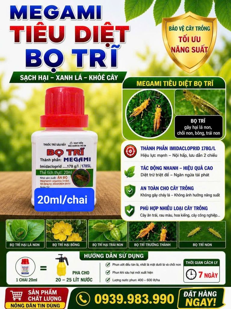 (Hoa hồng - Hoa mai) Bộ đôi đặc trị rệp sáp, bọ trĩ, rầy mềm, rầy xanh trên cây mai vàng, mai chiếu thủy, cây hoa hồng