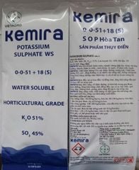 (Gói 500g) Phân bón lá KEMIRA - KALI TRẮNG của Thụy Điển: KEMIRA - POTASSIUM SULPHATE WS 0-0-51+18(S)