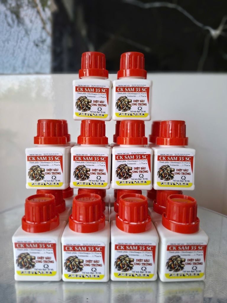 (Chai 20ml) Thuốc Trừ Sâu CK SAM 35SC - Diệt Sâu, Ung Trứng: trừ sâu keo mùa thu, bọ nhảy, sâu tơ, sâu cuốn lá, sâu xanh da láng