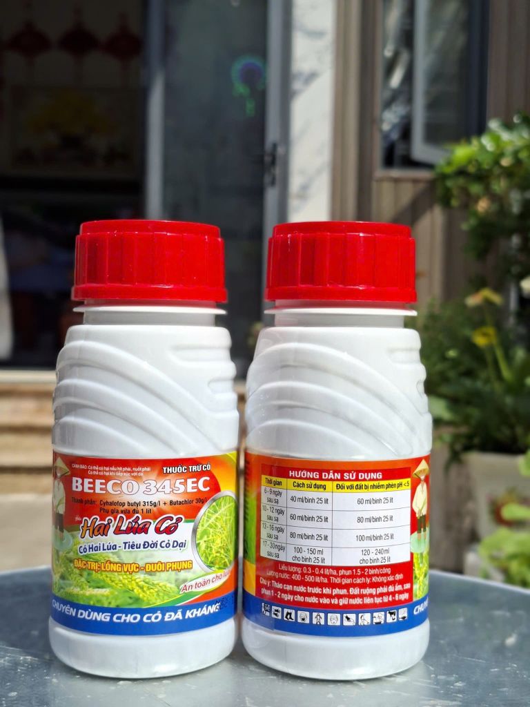 Thuốc trừ cỏ sót như trừ cỏ gạo, cỏ đuôi phụng, cỏ lồng vực và cỏ chác lác trên ruộng lúa