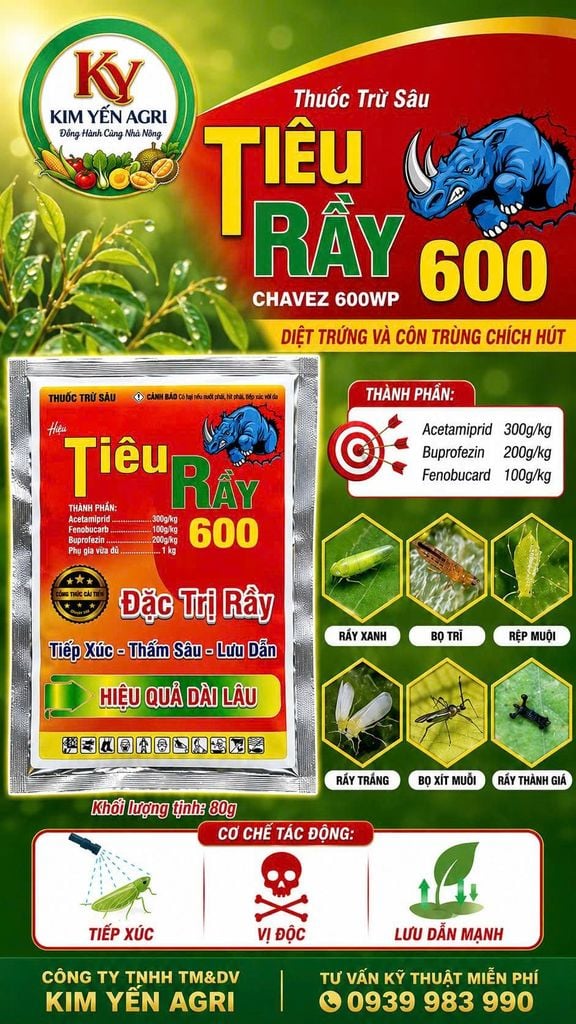 (Cây Đào) Combo thuốc trừ bọ trĩ, rệp sáp và rầy xanh trên cây đào, không nóng, mát bông, mát cây