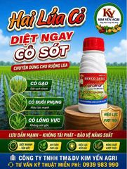 Thuốc trừ cỏ chọn lọc. Trừ cỏ chác lác, trừ cỏ lồng vực, cỏ đuôi phụng, cỏ gạo (cỏ sót ) trên ruộng lúa