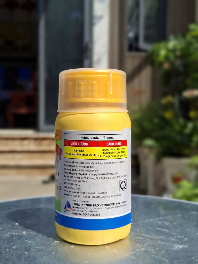 Thuốc trừ cỏ chọn lọc. Trừ cỏ chác lác, trừ cỏ lồng vực, cỏ đuôi phụng, cỏ gạo (cỏ sót ) trên ruộng lúa