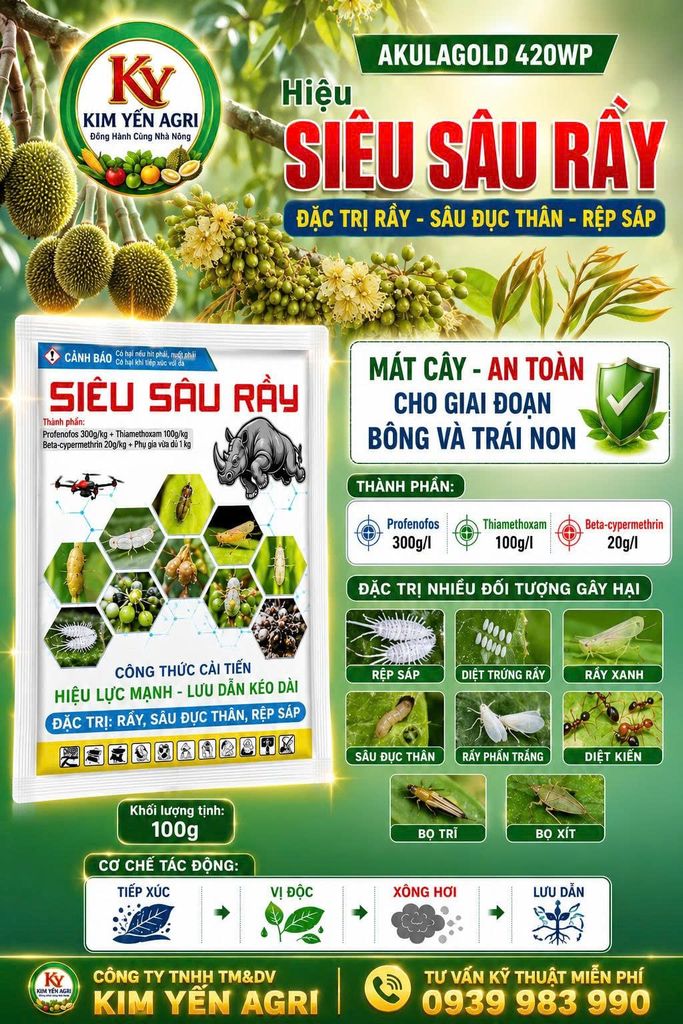 Các sản phẩm phòng trị Côn Trùng Chích Hút: Rầy Xanh, Rầy Phấn, Rầy Nhảy, Bọ Trĩ, Rầy Mềm, Rệp Sáp, Rầy Nâu
