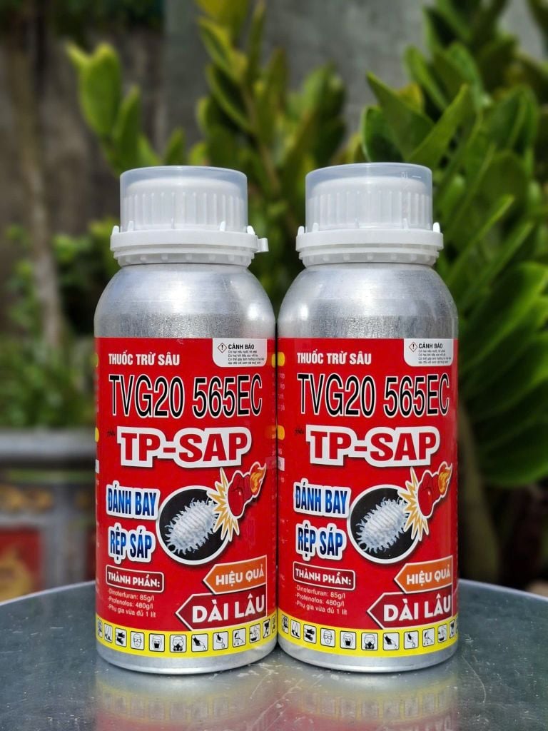 (450ml) TVG 20 565EC: Trừ rệp sáp, rầy xanh, rầy phấn trắng, bọ trĩ, muỗi hành, mọt đục cành, chết kiến