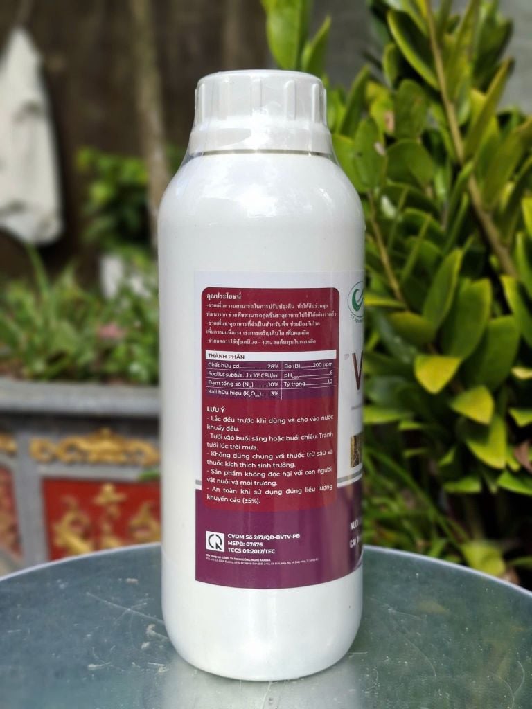 (Chai 1L)  Phân bón lá hữu cơ - Vi sinh - Đa lượng VS THAI: nuôi dưỡng rễ mạnh, cải thiện chất lượng đất.