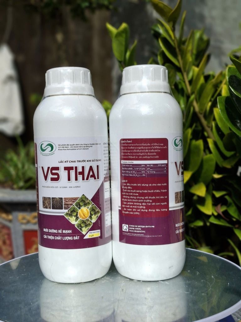 (Chai 1L)  Phân bón lá hữu cơ - Vi sinh - Đa lượng VS THAI: nuôi dưỡng rễ mạnh, cải thiện chất lượng đất.