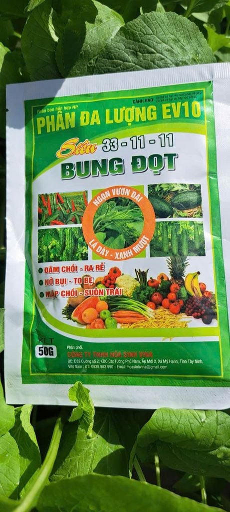 (50gam) Phân bón lá 33-11-11: BUng đọt, siêu bung đọt, kích mập đọt, đâm chồi mạnh, phóng đọt mạnh
