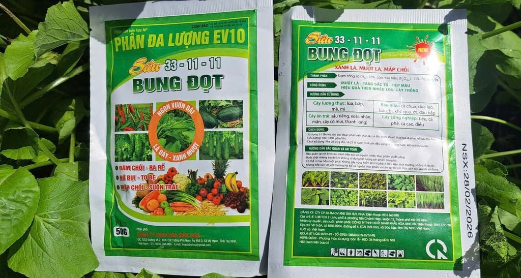 (50gam) Phân bón lá 33-11-11: BUng đọt, siêu bung đọt, kích mập đọt, đâm chồi mạnh, phóng đọt mạnh