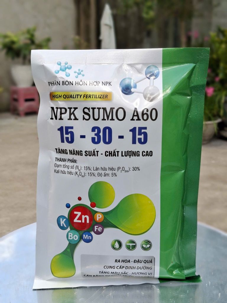 (Hộp 1kg), (Túi 500g) Phân Bón lá NPK 15-30-15 + KPT:  tạo mầm hoa, mập bông, dưỡng cây, ra rễ, mập chồi, xanh lá, lớn trái.