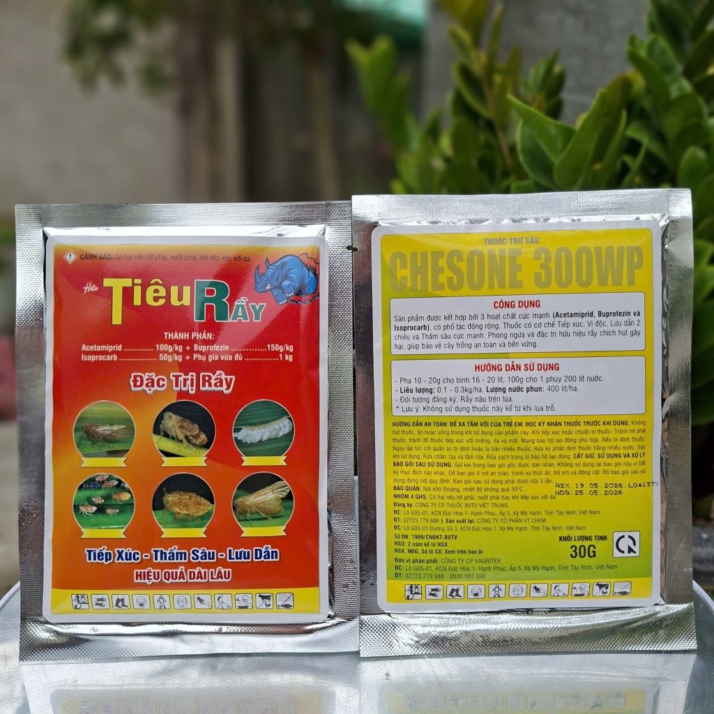 Thuốc trừ sâu CHESONE 300WP hiệu TP-RAY (100g) & TIÊU RẦY (30g): đặc trị bọ xít muỗi hại điều, bọ trĩ, phấn trắng, rầy, rệp sáp, và rệp muội, rầy xanh