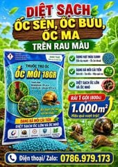 (Thuốc rải diệt ốc trên rau màu) ỐC MỒI 18GR 800gam: trừ ốc sên, ốc bươu, ốc ma trên ruộng RAU MÀU