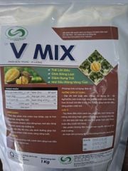 (Túi 1kg) Phân bón trung - vi lượng V MIX: bổ sung Silic (Si), Magie (Mg), Lưu huỳnh (S), Bo (B), Sắt (Fe), Kẽm (Zn), Mangan (Mn)...chuyên dùng cho cây sầu riêng giai đoạn cây đang nuôi trái.