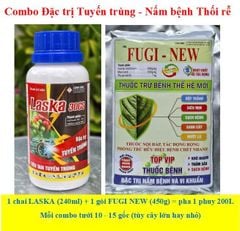 Combo phục hồi thối rễ, trừ tuyến trùng rễ, trị vết thương do tuyến trùng gây ra, kích rễ phát triển, trừ nấm bệnh gây hại vùng rễ
