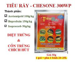 (Gói 30g - 80g) Thuốc trừ sâu hiệu TIÊU RẦY: trừ Rầy xanh, rầy nhảy, rầy phấn, rầy nâu, Rệp sáp, bọ trĩ, Bọ Xít - Diệt Trứng Và Côn Trùng Chích Hút