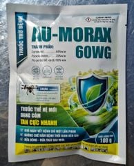 (Gói 100g) Thuốc trừ bệnh AU-MORAX 60WG, thuốc trừ bệnh thế hệ mới Dạng Cốm - Tan Cực Nhanh: rửa bông, rửa trái sau mưa,;khô ngay vết bệnh chỉ một lần phun