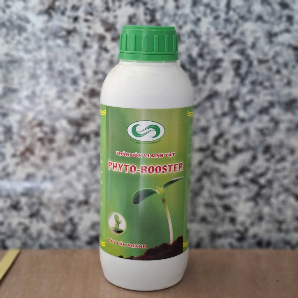 (Chai 1 Lít) Phân Bón Vi Sinh Vật PHYTO-BOOSTER: Kích thích tăng trưởng, rễ mạnh, cây lớn nhanh, tăng sức đề kháng cho cây, hạn chế sâu bệnh. Cải tạo đất, tăng độ phì nhiêu cho đất trồng