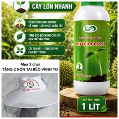 (Chai 1 Lít) Phân Bón Vi Sinh Vật PHYTO-BOOSTER: Kích thích tăng trưởng, rễ mạnh, cây lớn nhanh, tăng sức đề kháng cho cây, hạn chế sâu bệnh. Cải tạo đất, tăng độ phì nhiêu cho đất trồng