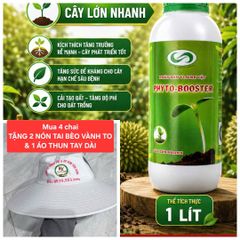 (Chai 1 Lít) Phân Bón Vi Sinh Vật PHYTO-BOOSTER: Kích thích tăng trưởng, rễ mạnh, cây lớn nhanh, tăng sức đề kháng cho cây, hạn chế sâu bệnh. Cải tạo đất, tăng độ phì nhiêu cho đất trồng