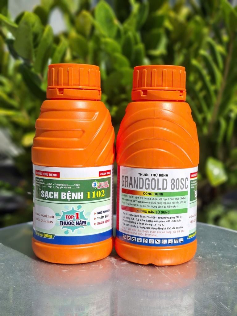 (Chai 500ml) SẠCH BỆNH 1102 - Grandgold 80SC :  đặc trị nấm bệnh, vàng lá, khô vằn, nấm hồng trên sầu riêng