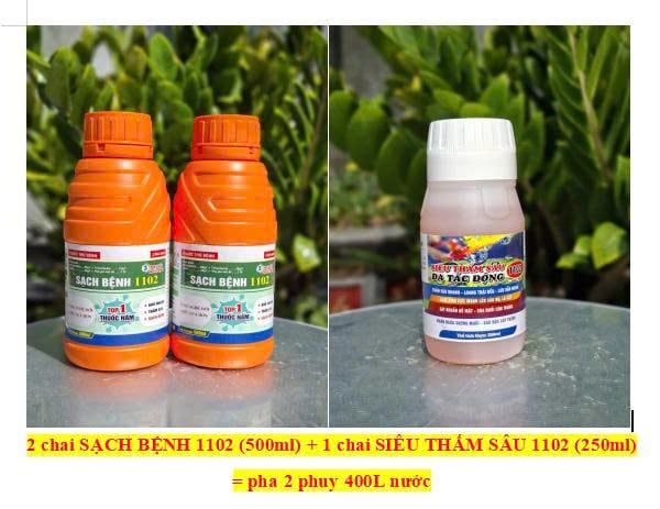 (Chai 500ml) SẠCH BỆNH 1102 - Grandgold 80SC :  đặc trị nấm bệnh, vàng lá, khô vằn, nấm hồng trên sầu riêng
