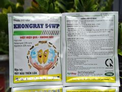 (Gói 100g) Thuốc trừ sâu KHONGRAY 54WP: diệt hiệu quả, không rầy. Đặc trị rầy nâu trên lúa. Sự kết hợp của bộ đôi hoạt chất Acetamiprid + Buprofezin tác động tiếp xúc, lưu dẫn mạnh, hiệu quả cao