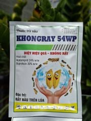 (Gói 100g) Thuốc trừ sâu KHONGRAY 54WP: diệt hiệu quả, không rầy. Đặc trị rầy nâu trên lúa. Sự kết hợp của bộ đôi hoạt chất Acetamiprid + Buprofezin tác động tiếp xúc, lưu dẫn mạnh, hiệu quả cao