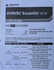 Thuốc trị bệnh ZORVEC Encantia 330SE nội hấp lưu dẫn phòng trừ bệnh sương mai trên cà chua, khoai tây, dưa chuột và bệnh chết nhanh trên hồ tiêu