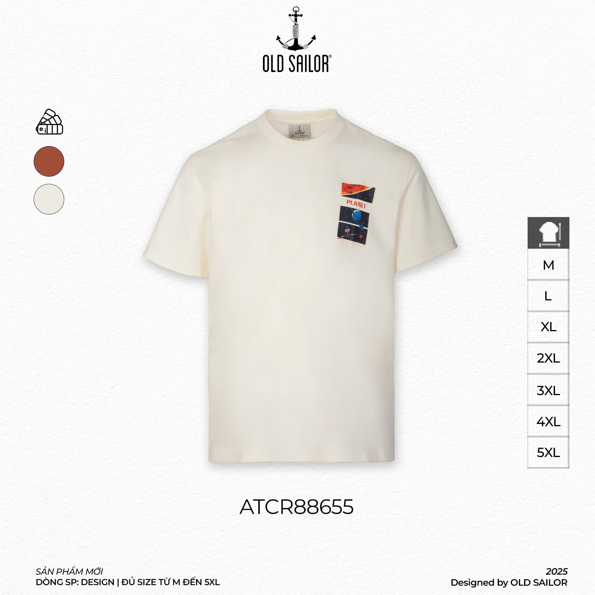  Áo Thun Nam Planet  Old Sailor - ATCR88655 - Big size upto 5XL 